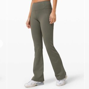 Lululemon Groove Pant Flare Nulu Size 4 Grey Sage